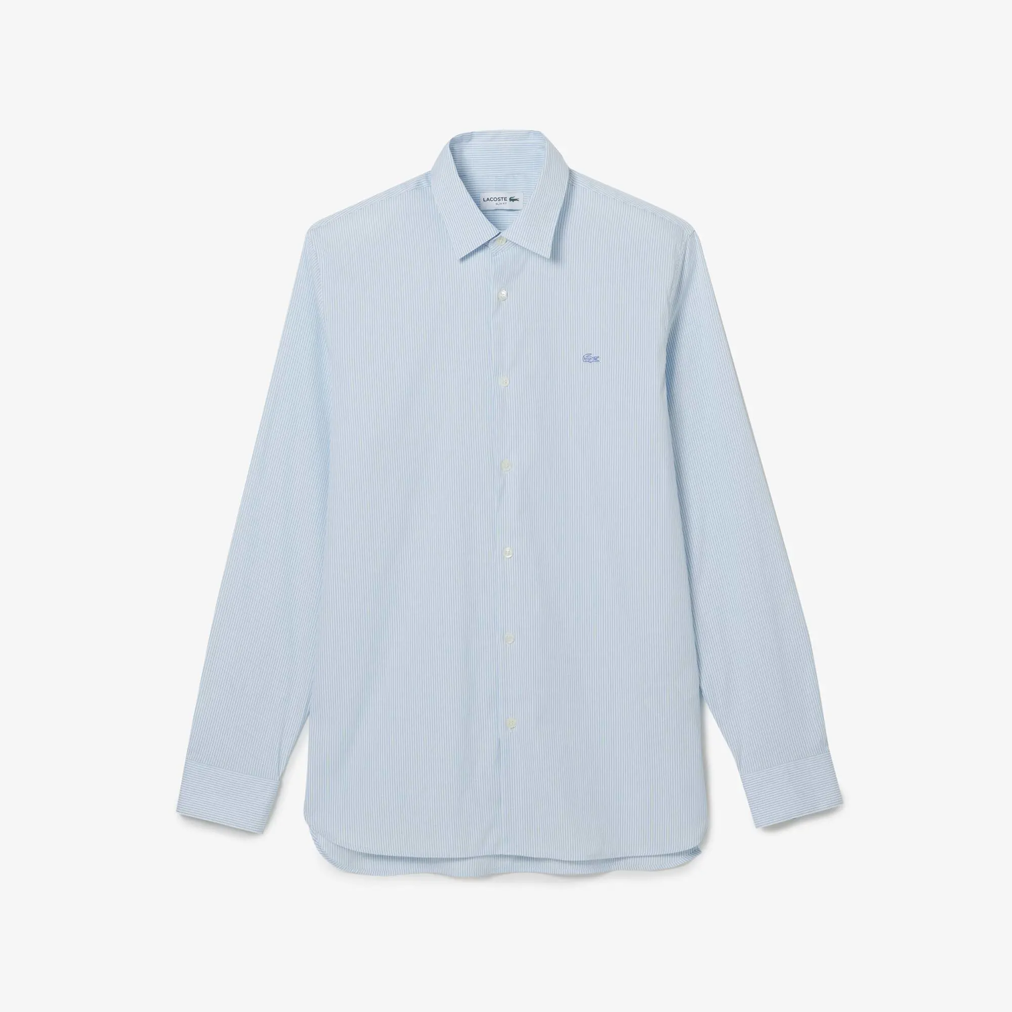 Lacoste Men's Slim Fit Check Stretch Poplin Shirt. 2