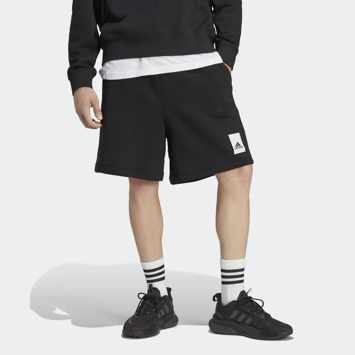 Adidas Lounge Fleece Shorts. 1