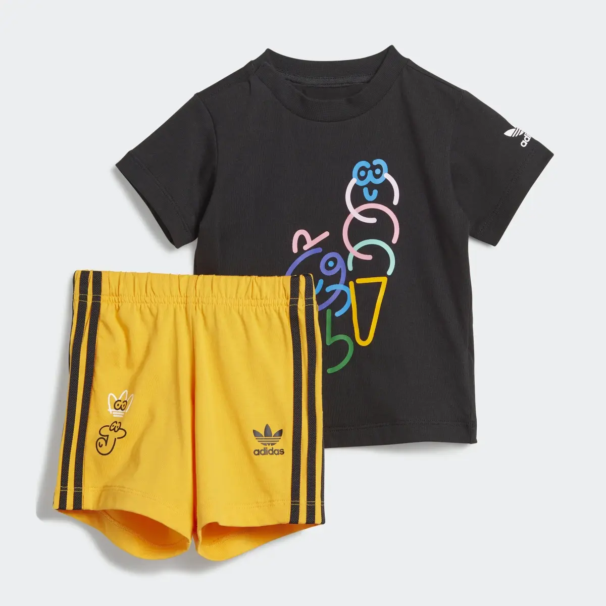 Adidas x James Jarvis Shorts und T-Shirt Set. 2