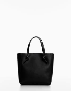 Mini shopper bag with knots