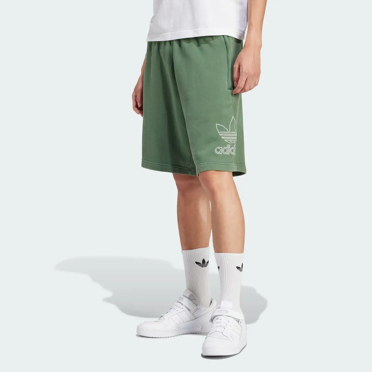 Adidas Adicolor Outline Trefoil Shorts. 1