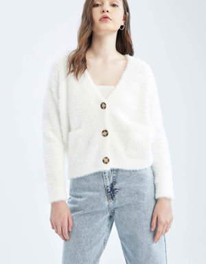 Defacto Oversize Fit V Yaka Hırka. 3 Defacto Oversize Fit V Yaka Hırka. 3
