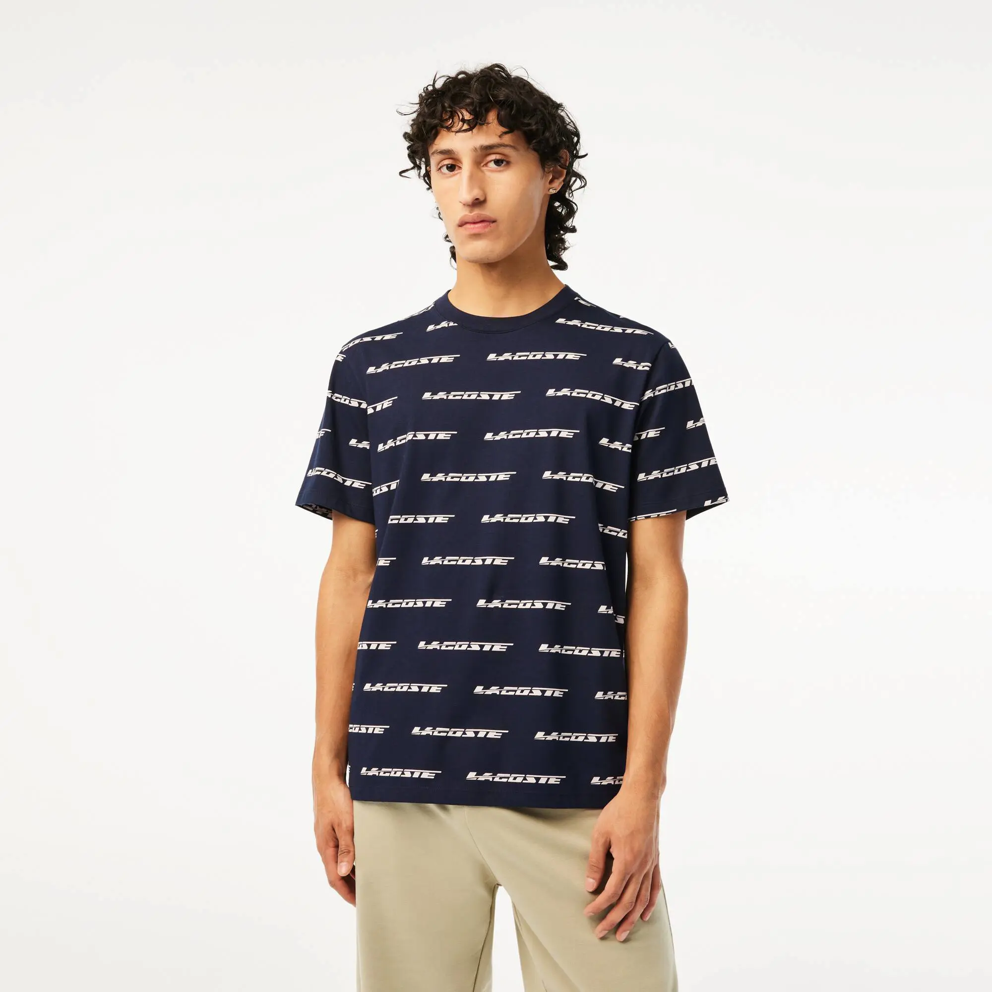 Lacoste T-shirt Loungewear em jersey de algodão para homem. 1