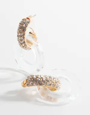 Crystal intertwined earrings