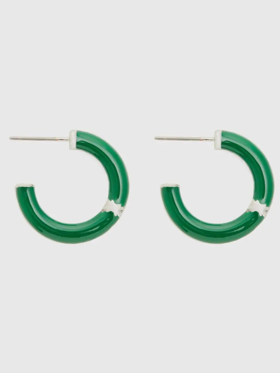 Benetton green c hoop earrings. 1