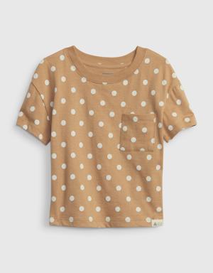 Toddler 100% Organic Cotton Mix and Match Pocket T-Shirt brown