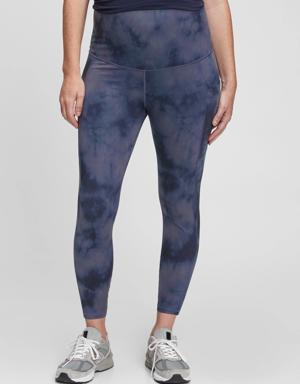 Gap Maternity Recycled Power Full Panel 7/8 Leggings blue