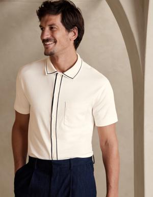 Banana Republic Luxury-Touch Polo white