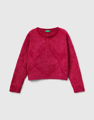 boxy fit chenille sweater
