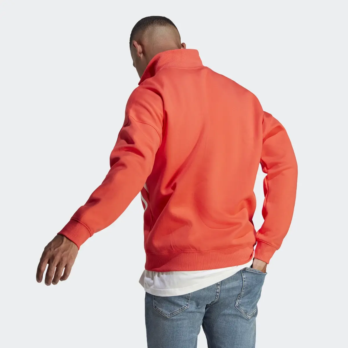 Adidas Colorblock Quarter Zip Sweatshirt. 3