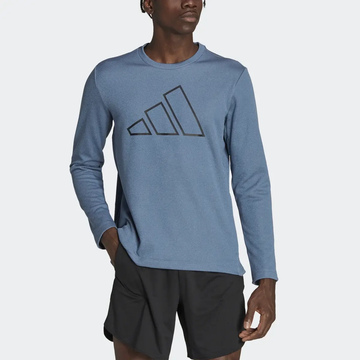 Adidas Sweat-shirt ras-du-cou de training Train Icons 3 Bar Logo. 1