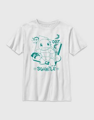 Kids Pokemon Squirtletown Tee white