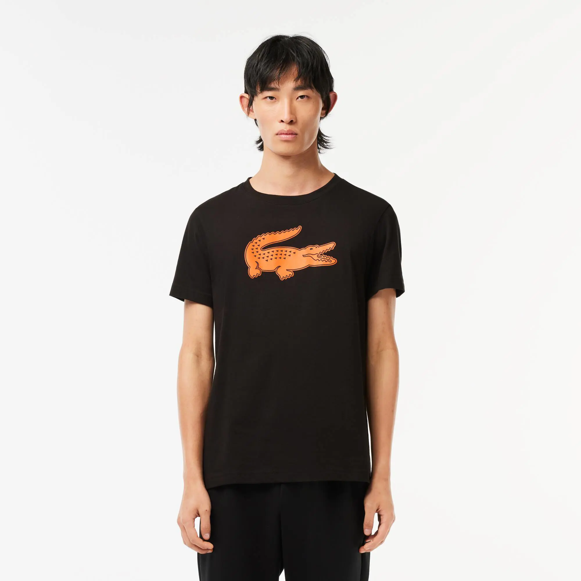Lacoste T-shirt Lacoste SPORT en jersey respirant imprimé crocodile 3D. 1