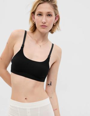 Maternity Seamless Scoop Nursing Bra black