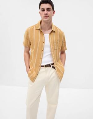 Gap Linen-Cotton Shirt beige