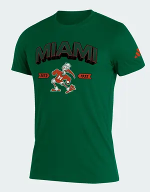 Adidas Miami NCAA Blend AEROREADY Tee