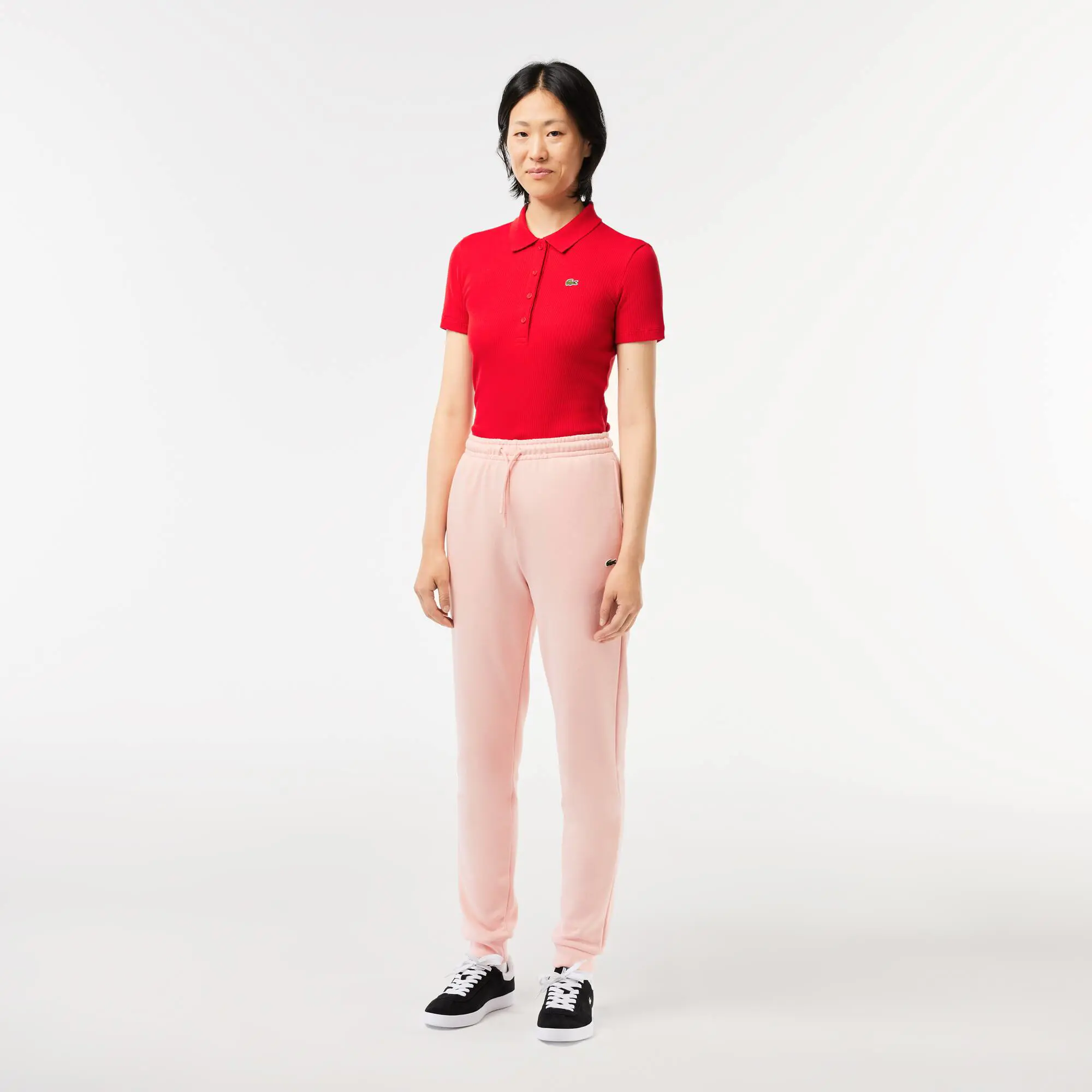 Lacoste Women's Lacoste Unbrushed Fleece Jogger Trackpants. 1