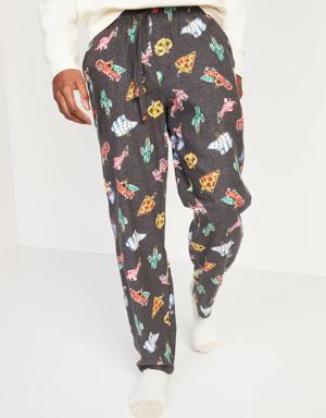 Printed Flannel Pajama Pants for Men multi