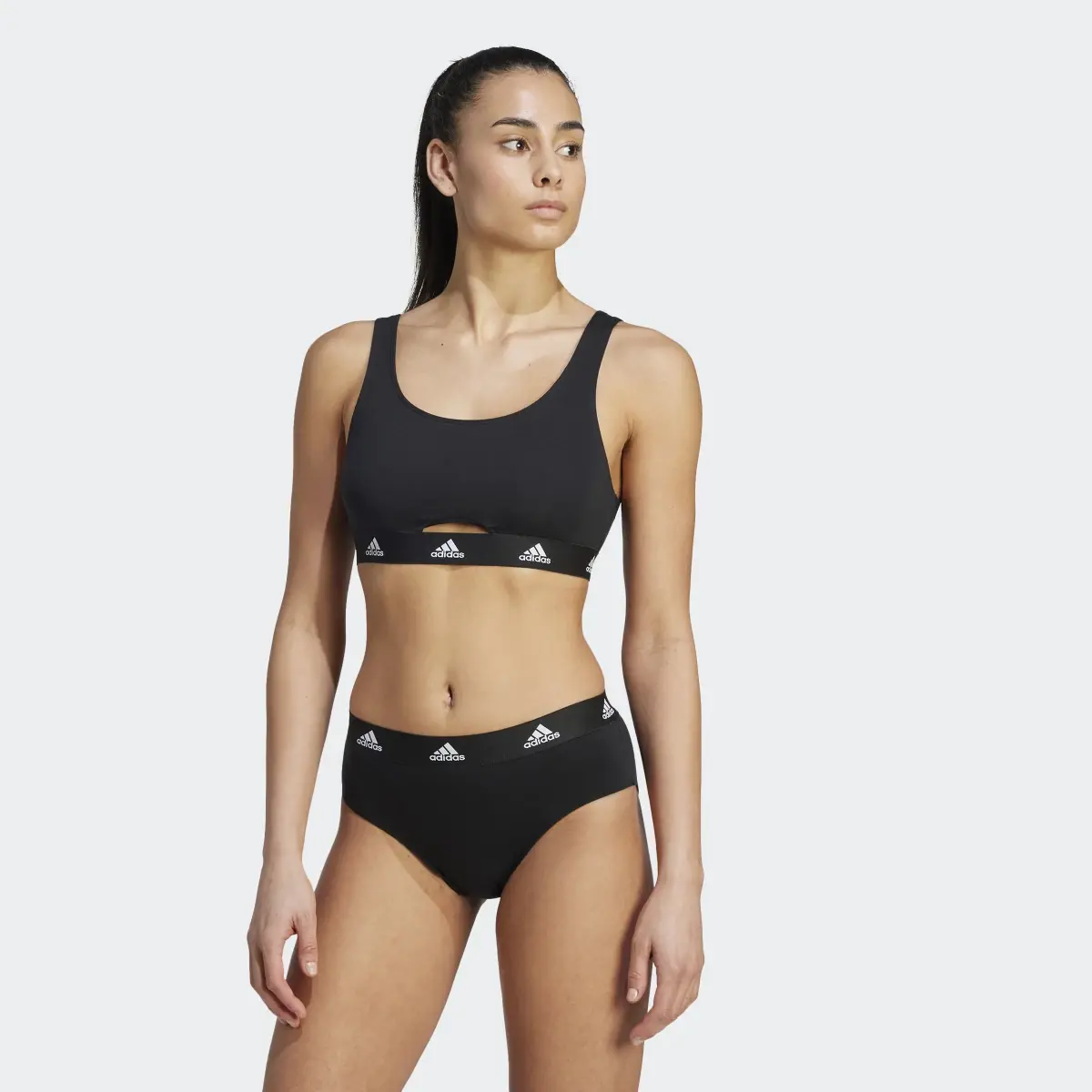 Adidas Active Comfort Cotton Scoop Bralet. 2