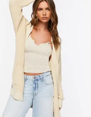 Forever 21 Button Up Cardigan Sweater Khaki