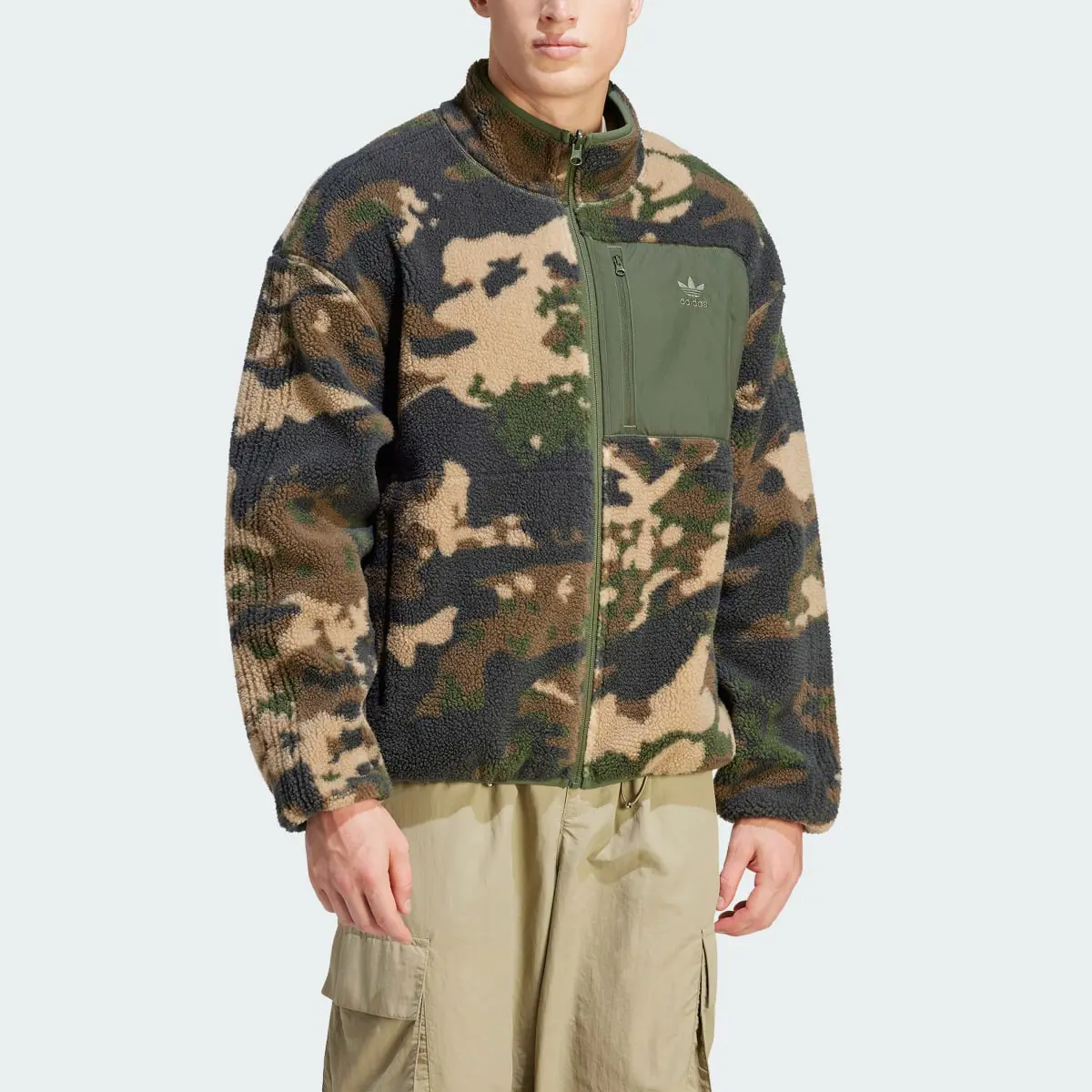 Adidas Graphics Camo Reversible Fleece Jacket. 1