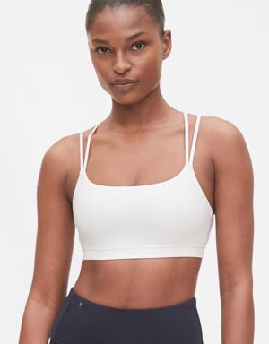 Fit Breathe Low Support Strappy Sports Bra white