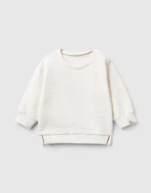 pullover jacquard sweatshirt