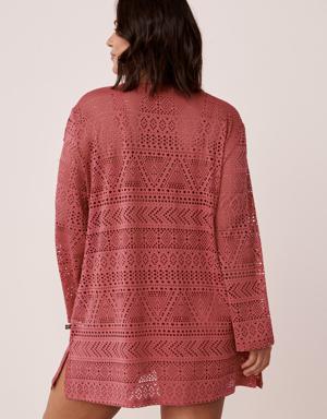 V-neck Crochet Tunic