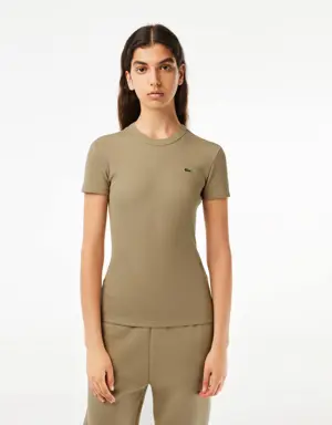 Lacoste T-shirt femme Lacoste slim fit en coton biologique