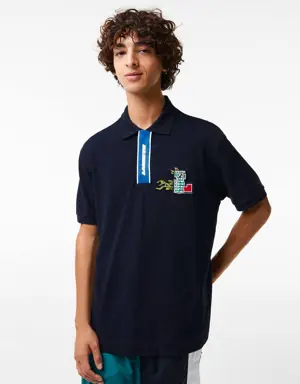 Lacoste Men's Holiday Contrast Placket And Crocodile Badge Polo Shirt
