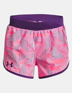 Girls' UA Fly-By Printed Shorts