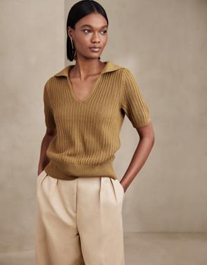 Kina Cotton Sailor Sweater brown