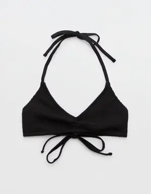 Crinkle Halter Voop Bikini Top