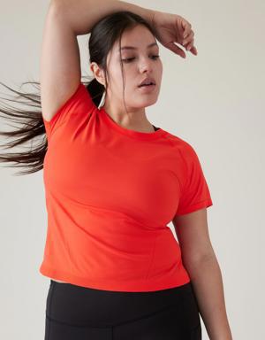 Momentum Seamless Sport Length Tee orange