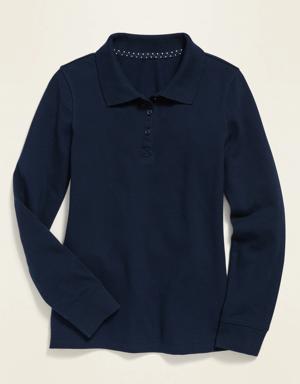 Old Navy Uniform Pique Polo Shirt for Girls blue