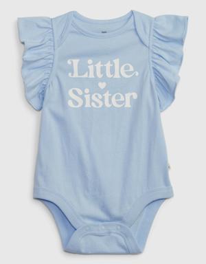 Baby 100% Organic Cotton Mix and Match Graphic Bodysuit blue