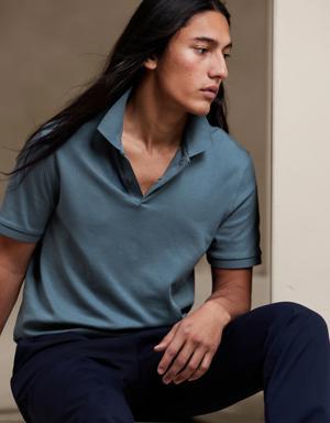 Banana Republic Luxury-Touch Polo blue