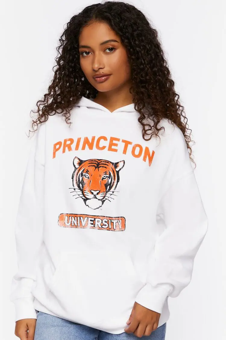 Forever 21 Forever 21 Princeton Graphic Hoodie White/Multi. 1