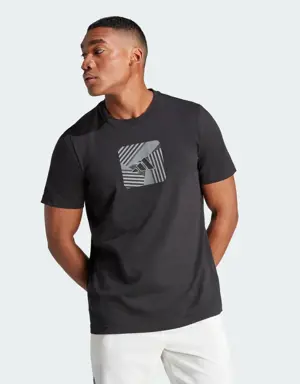 Playera de Tenis Aeroready Logo Block Estampada