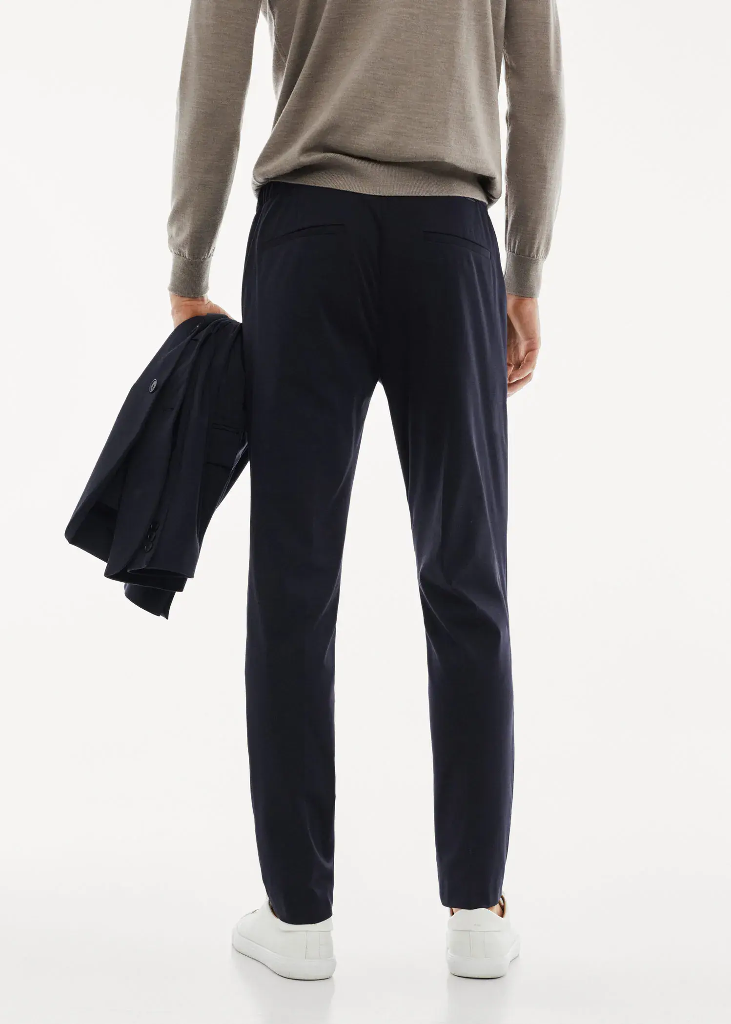Mango Stretch fabric slim-fit trousers. 3