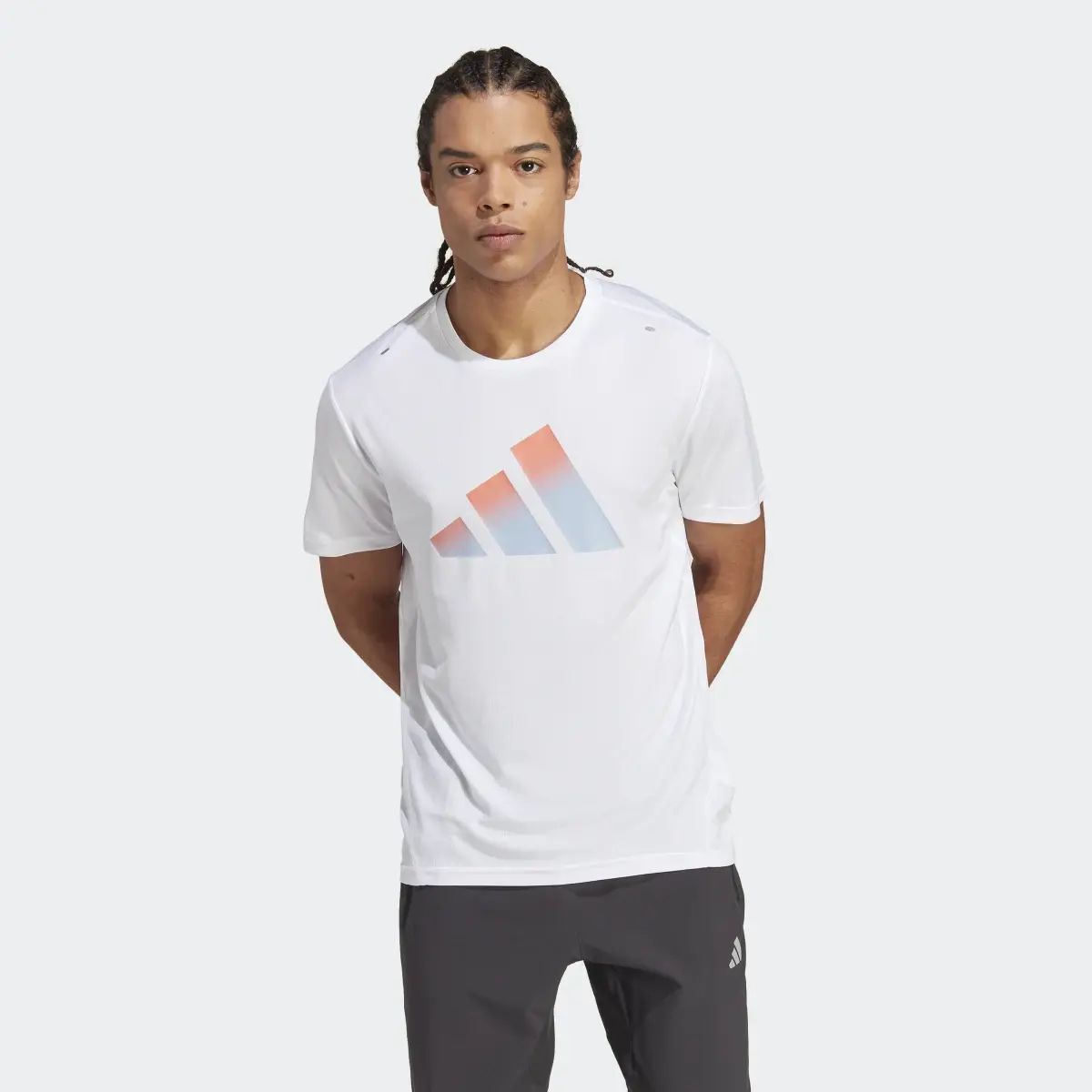 Adidas T-shirt Run Icons 3 Bar Logo. 2