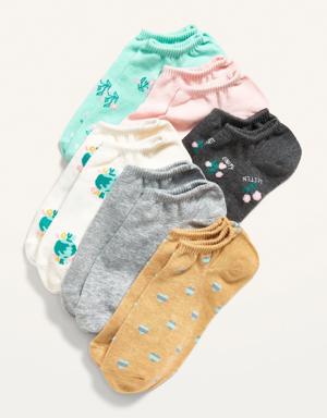 Novelty Ankle Socks 6-Pack for Women brown