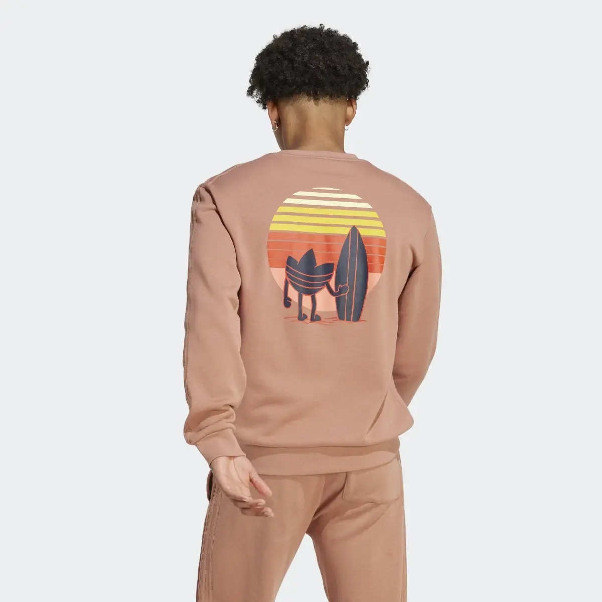 Adidas Graphic Planet Crew Sweatshirt. 3