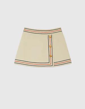 Cotton linen wrap skirt