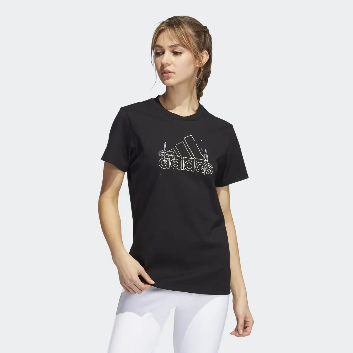 Adidas Empowered Icons Graphic Logo T-Shirt. 2