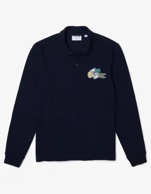 Polo homme Lacoste Holiday manches longues avec badge crocodile