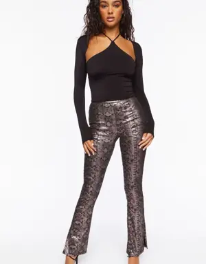 Forever 21 Snake Print Stretch Jeans Purple