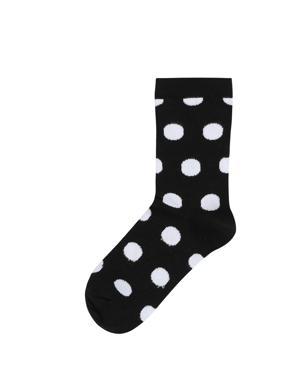 Puantiyeli Siyah Kadın Çorap