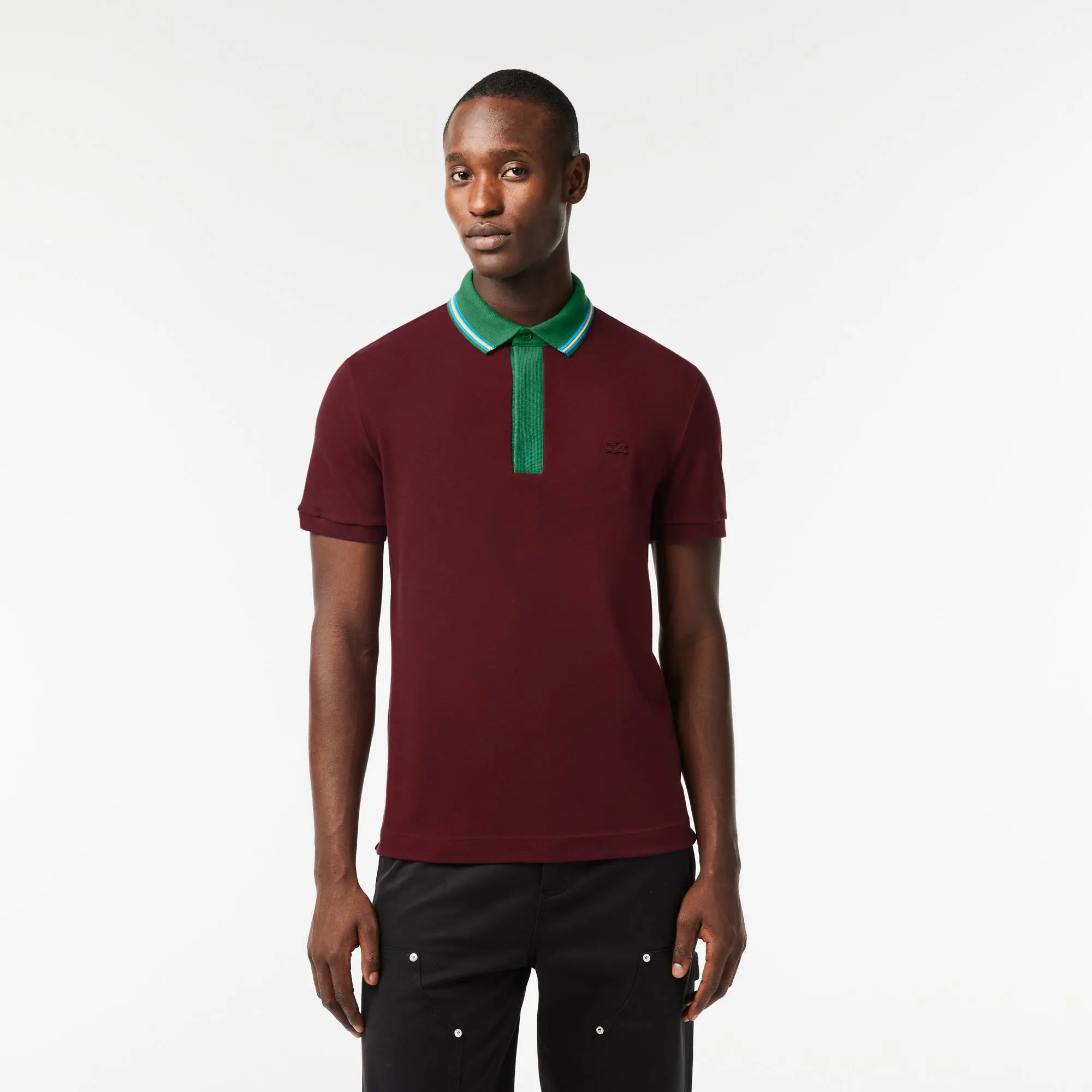 Lacoste Smart Paris Regular Fit Contrast Neck Polo Shirt. 1