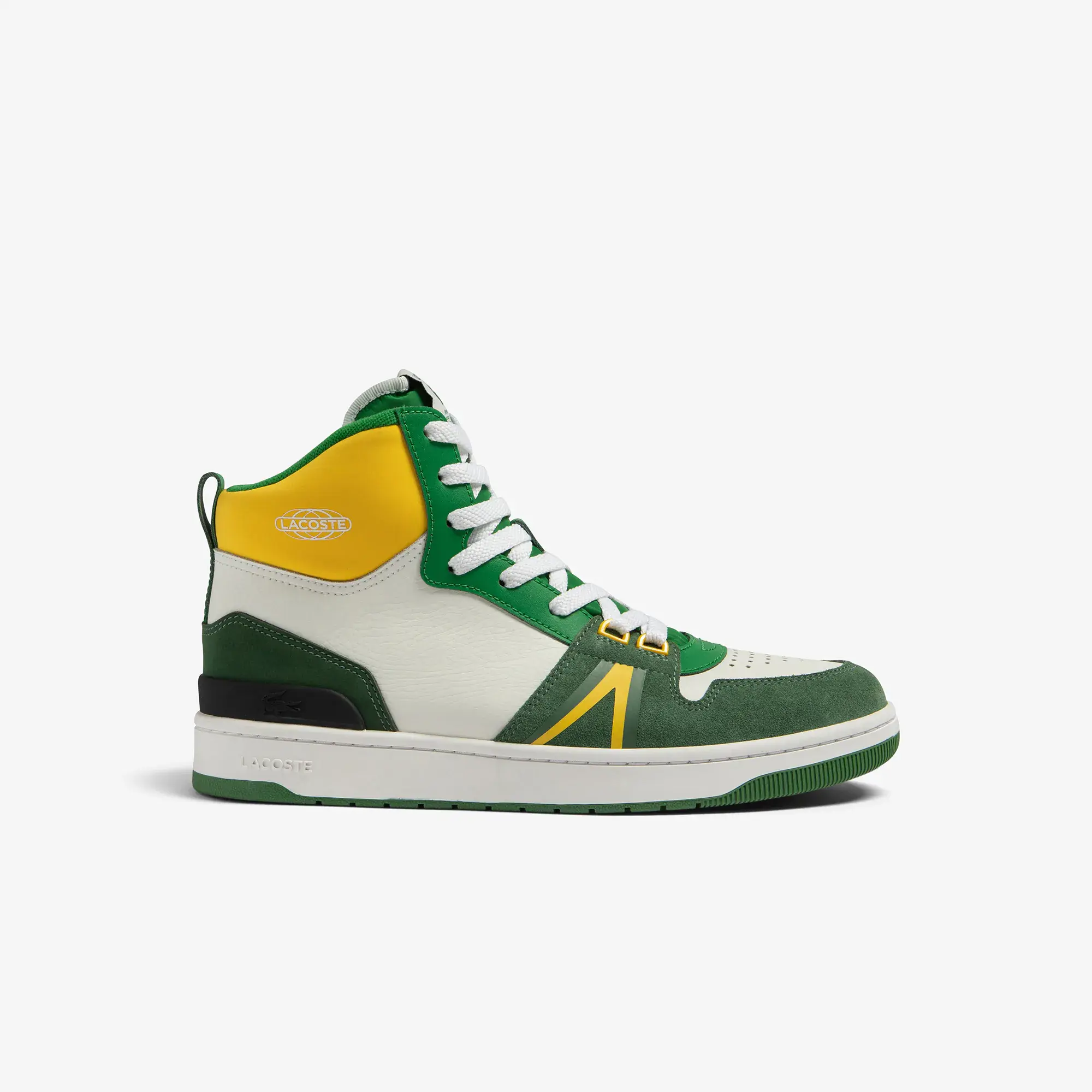 Lacoste Men's L001 Leather Colorblock High-Top Sneakers. 1
